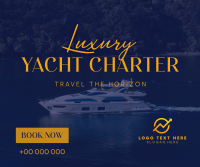 Luxury Yacht Charter Facebook post | BrandCrowd Facebook post Maker