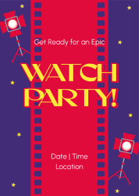 Quirky Watch Party Flyer Preview