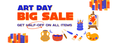 Art Materials Sale Facebook cover Image Preview