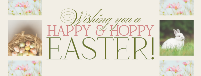 Rustic Easter Greeting Facebook cover Image Preview
