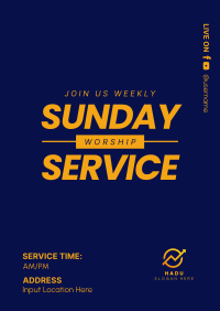 Sunday Worship Service Poster Image Preview