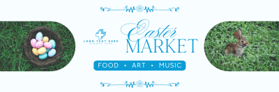 Flowery Easter Market Twitter header (cover) Image Preview