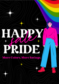 Modern Happy Pride Month Sale  Poster Design