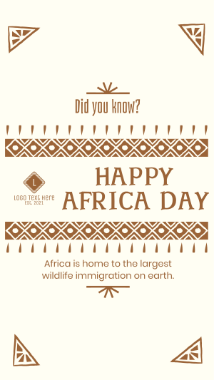 Decorative Africa Day Instagram story
