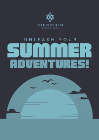 Minimalist Summer Adventure Poster Image Preview