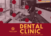 Modern Dental Clinic Postcard Design