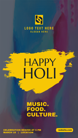 Happy Holi Instagram story Image Preview