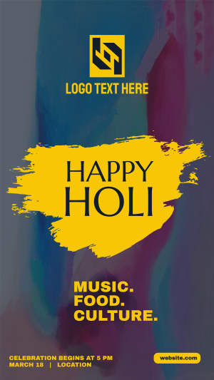 Happy Holi Instagram story
