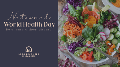 Minimalist World Health Day Greeting Facebook event cover Image Preview