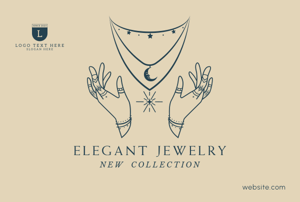 Elegant Jewelry Pinterest Cover Design Image Preview