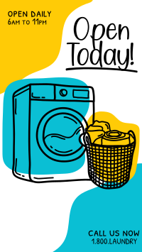 Laundry Doodle Facebook Story Design