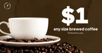 $1 Brewed Coffee Facebook Ad Design