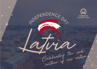 Latvia Independence Day Postcard Image Preview