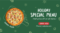 Holiday Pizza Special Facebook Event Cover Design