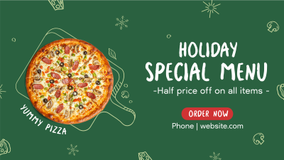 Holiday Pizza Special Facebook event cover Image Preview
