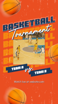 Basketball Game Tournament Facebook Story Design