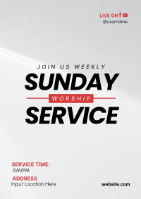 Sunday Worship Service Flyer Image Preview