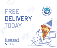 Holiday Pizza Delivery Facebook Post Design