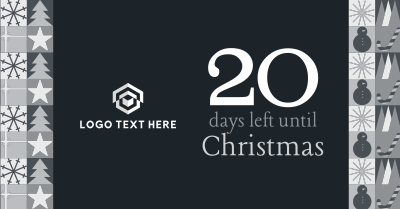 Modern Christmas Countdown Facebook ad Image Preview