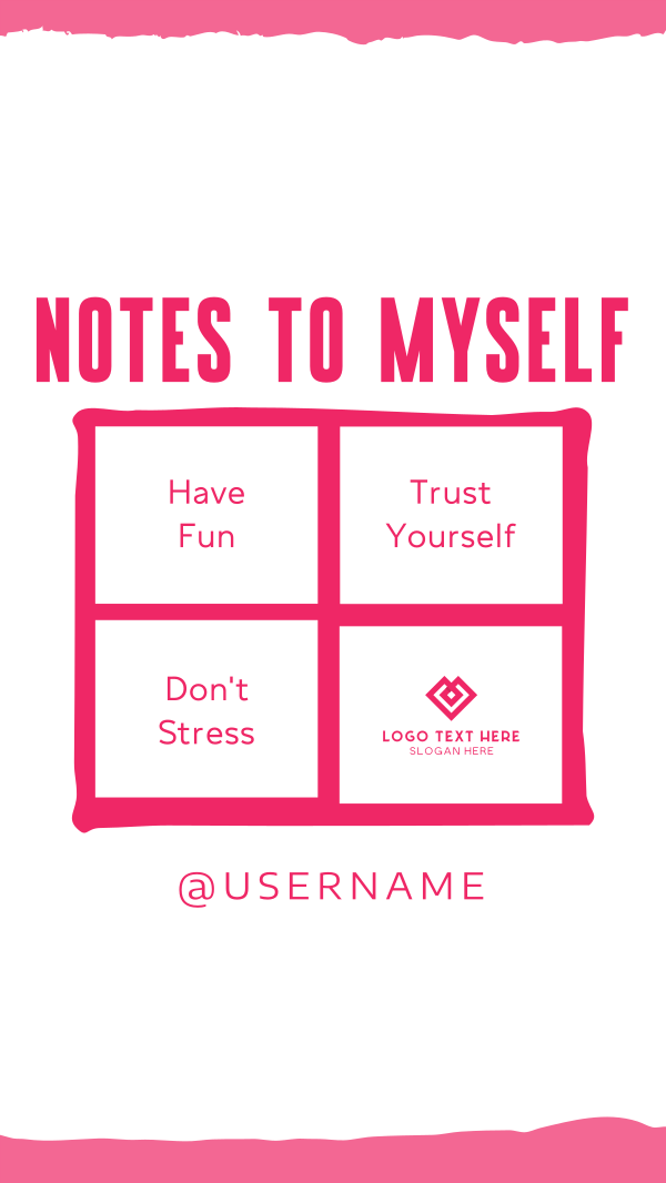 Note to Self List Instagram Story Design