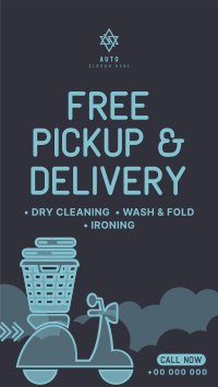 Laundry Pickup and Delivery Instagram Story Design