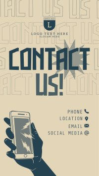 Quirky and Bold Contact Us Facebook Story Design