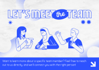 Meet Team Employee Postcard Image Preview