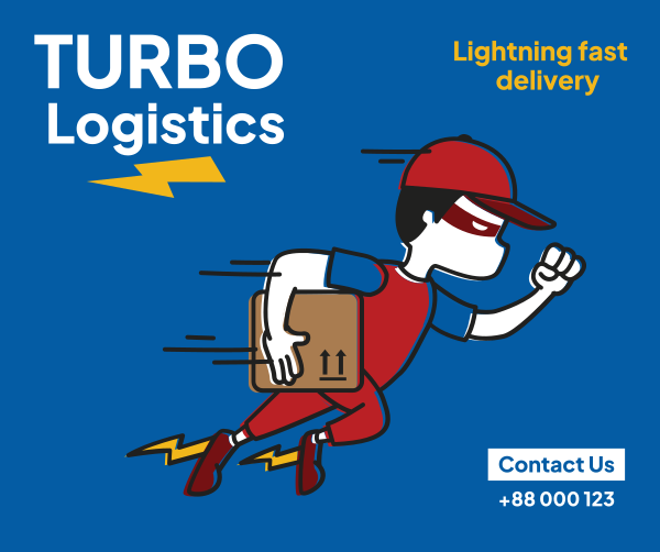 Turbo Logistics Facebook Post Design Image Preview