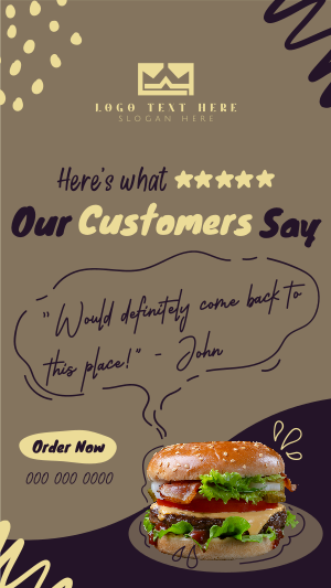 Customer Feedback Food Instagram story Image Preview