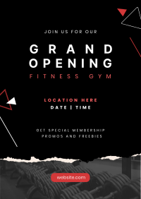 Fitness Gym Grand Opening Poster Image Preview