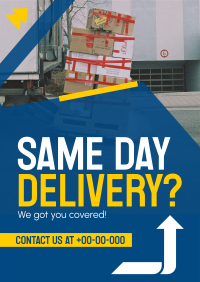 Reliable Delivery Courier Poster Design