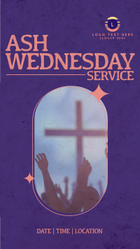 Retro Ash Wednesday Service Instagram Story Design