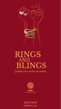 Rings and Blings Facebook Story Design
