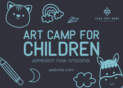 Art Camp for Kids Postcard Image Preview