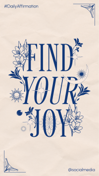 Celestial Find Joy Quote Facebook Story Design