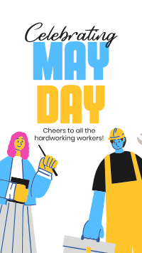 Celebrating May Day Facebook Story Design