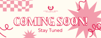 Coming Soon Curly Lines Facebook cover Image Preview