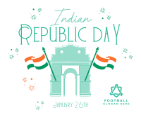 Festive Quirky Republic Day Facebook Post Design