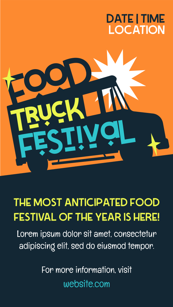 Food Truck Festival Instagram Story Design Image Preview