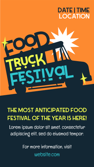 Food Truck Festival Instagram story