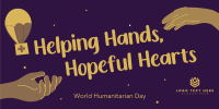 Helping Hands Humanitarian Day Twitter post Image Preview