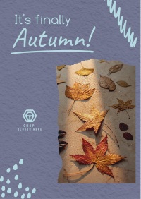 It's Finally Autumn Poster Design