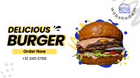 Delicious Burger Facebook Event Cover Design