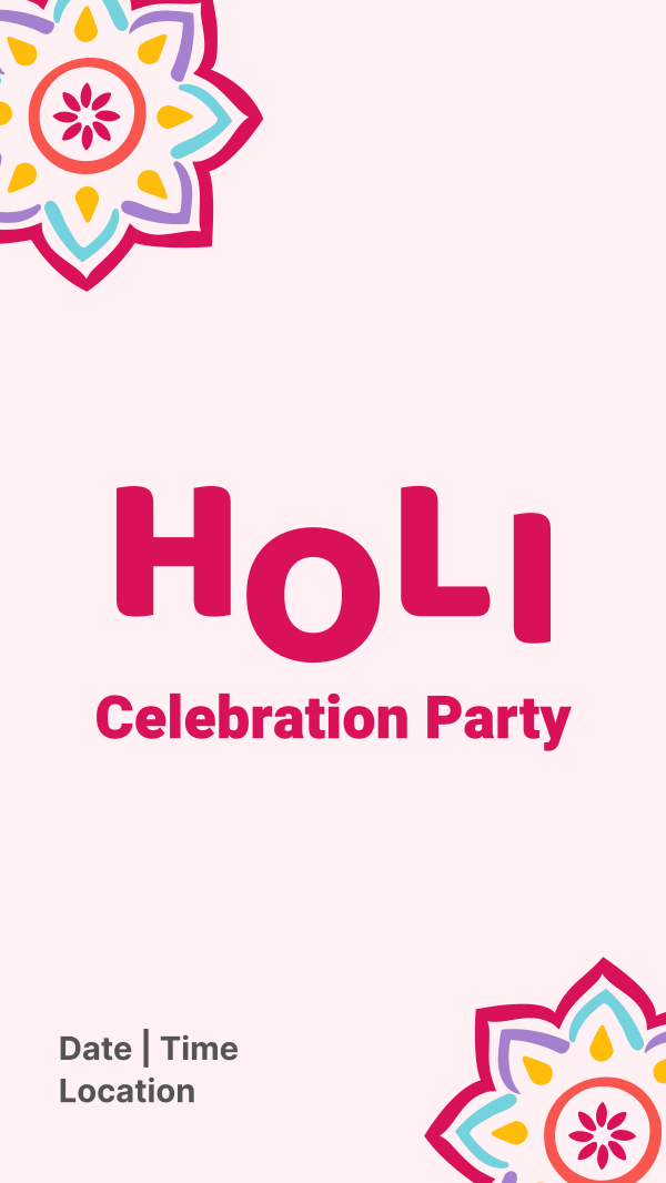 Holi Get Together Instagram Story Design Image Preview