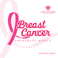 Fight Breast Cancer Linkedin Post Design
