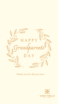 Elegant Classic Grandparents Day Instagram Story Design