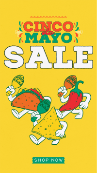 Cinco De Mayo Mascot Sale Instagram story Image Preview