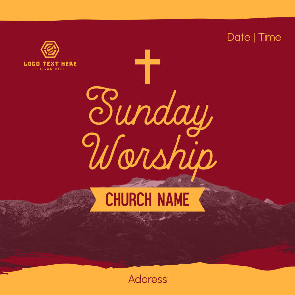 Church Sunday Worship Instagram Post Design Image Preview