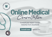 Expert Online Doctor Postcard Image Preview