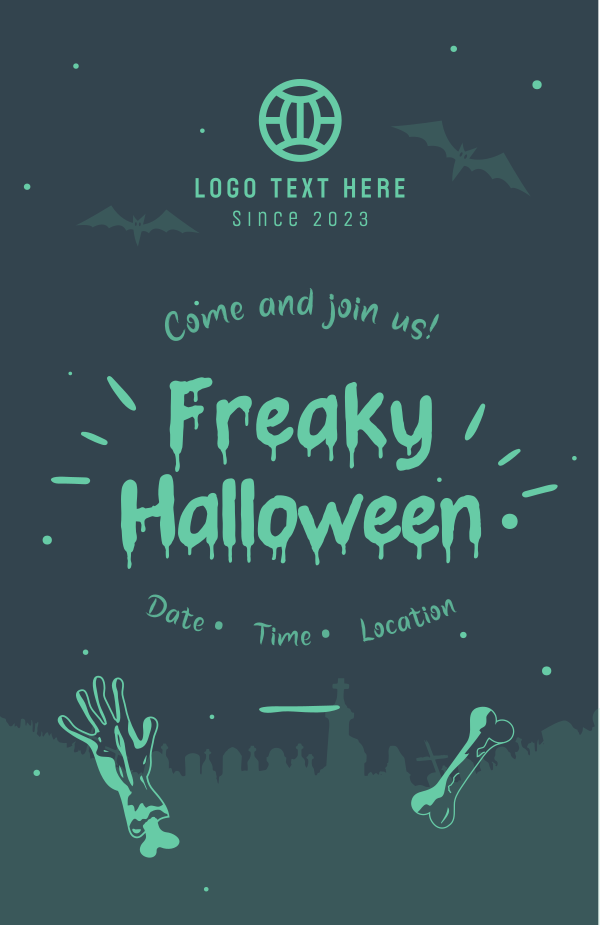Freaky Halloween Invitation Design Image Preview